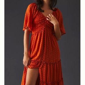 Anthropologie: Maxi Dress, Terra Cotta, Size S
